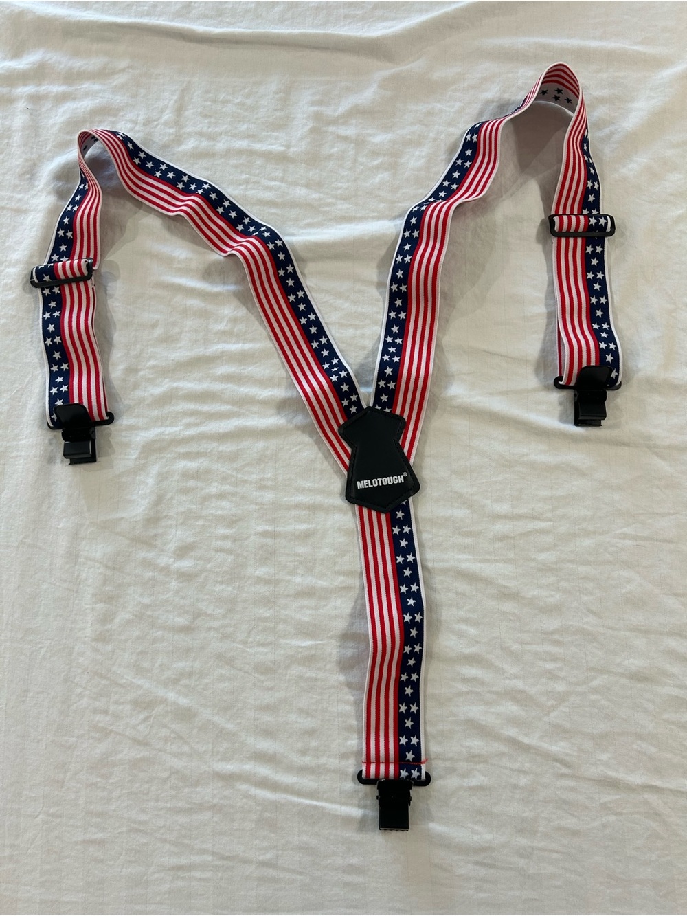 Men’s Patriotic Star & Stripe Suspenders - Red, White & Blue